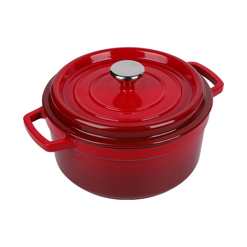 Cast Iron Enamel Healthy Durable Dutch Pot with Cover