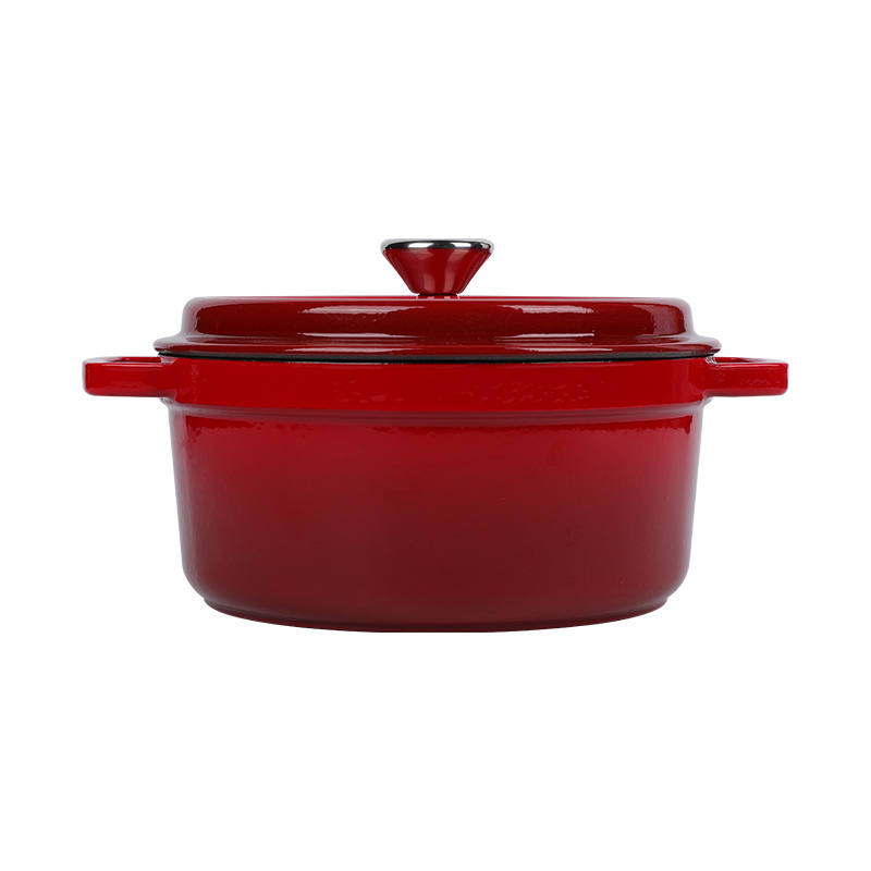 Cast Iron Enamel Healthy Durable Dutch Pot with Cover