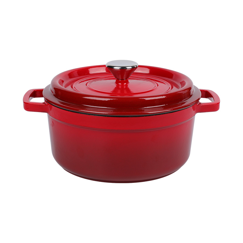 Cast Iron Enamel Healthy Durable Dutch Pot with Cover