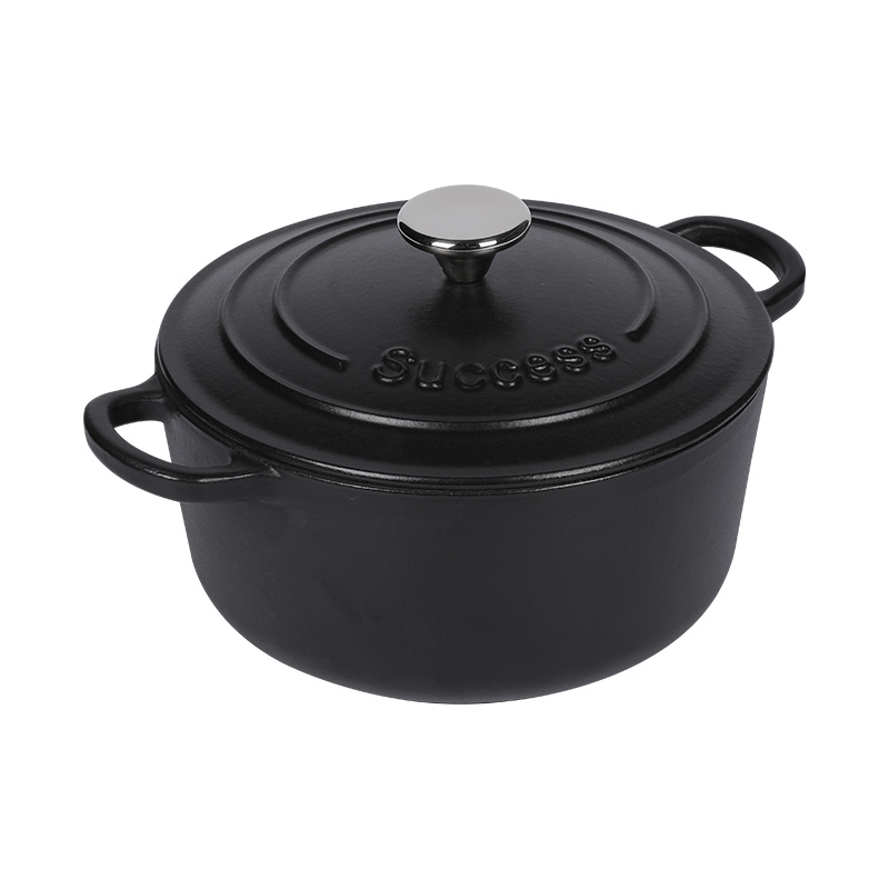 Enameled Cast Iron Round Dutch Oven With Lid