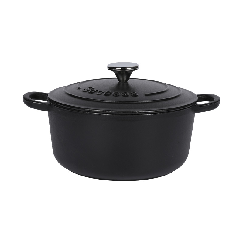 Enameled Cast Iron Round Dutch Oven With Lid