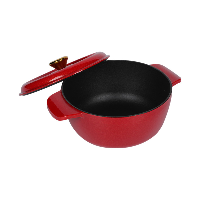 Enamel Coated Cast Iron Stockpot with Handle