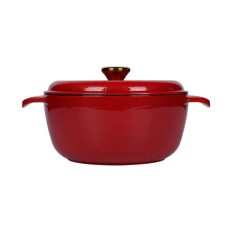 Enamel Coated Cast Iron Stockpot with Handle