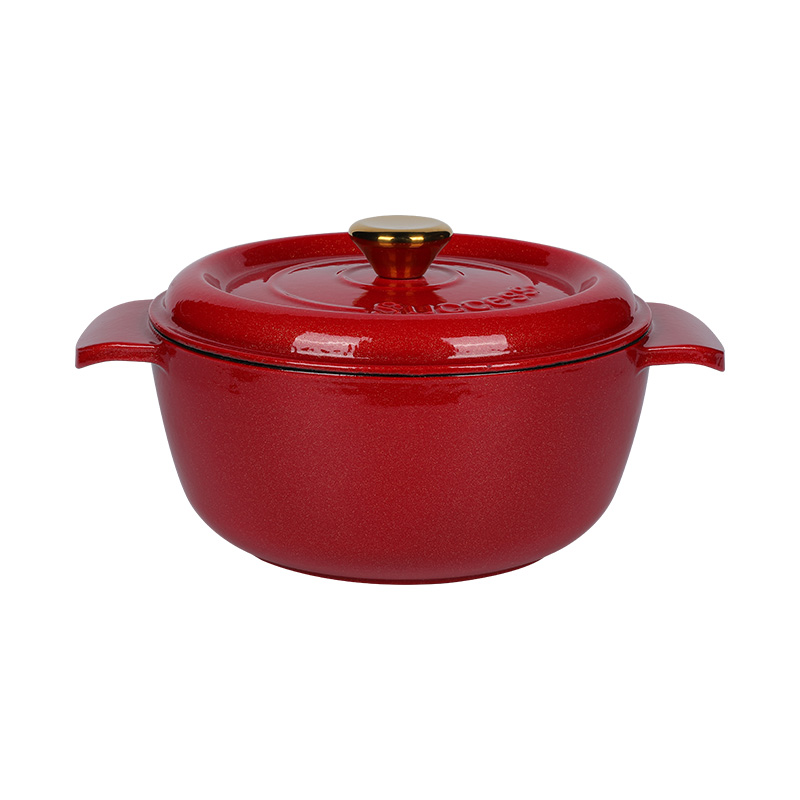 Enamel Coated Cast Iron Stockpot with Handle