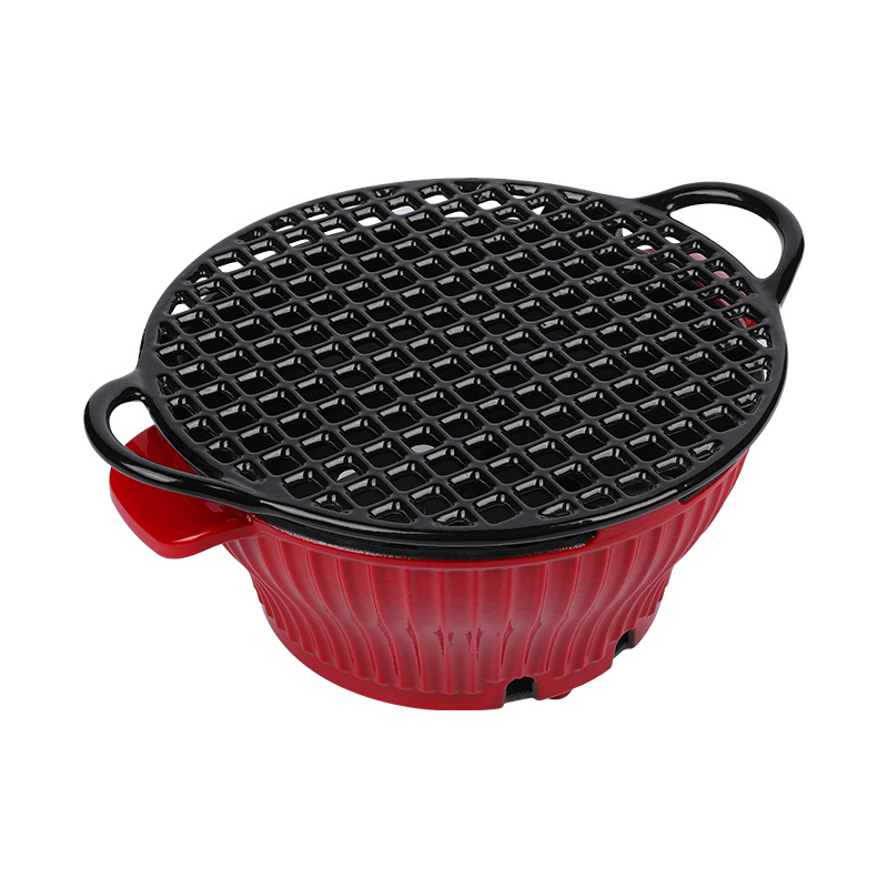 Portable Enamel Coated Table Charcoal Grill