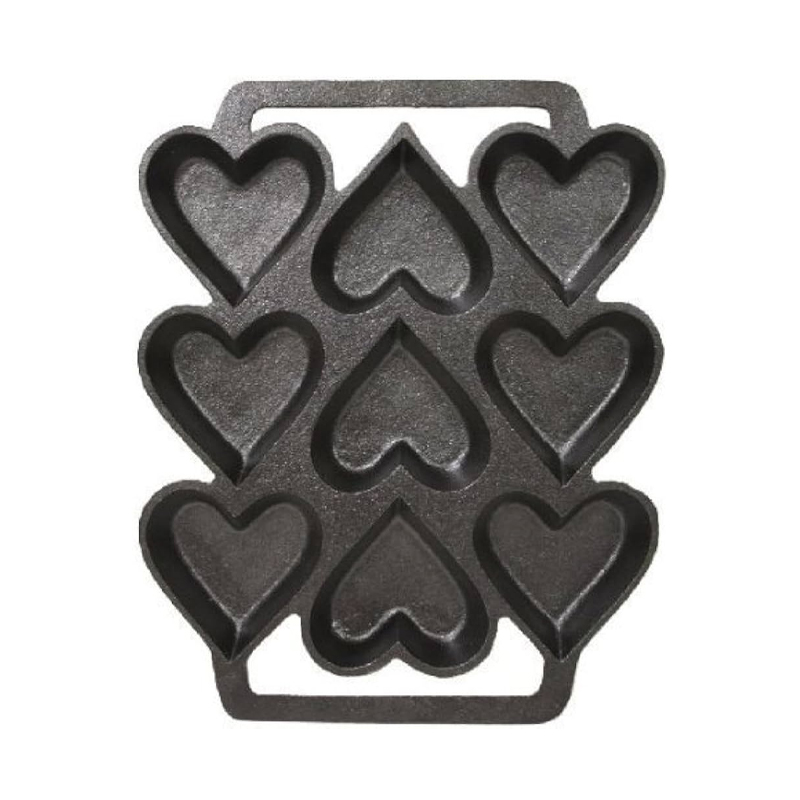 9 Molds Cast Iron Heart Shaped Cake Baking Pan