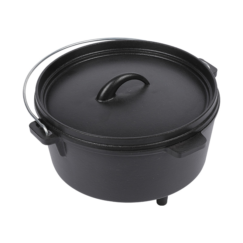 Outdoor Cast Iron Dutch Oven Camping Stew Pot