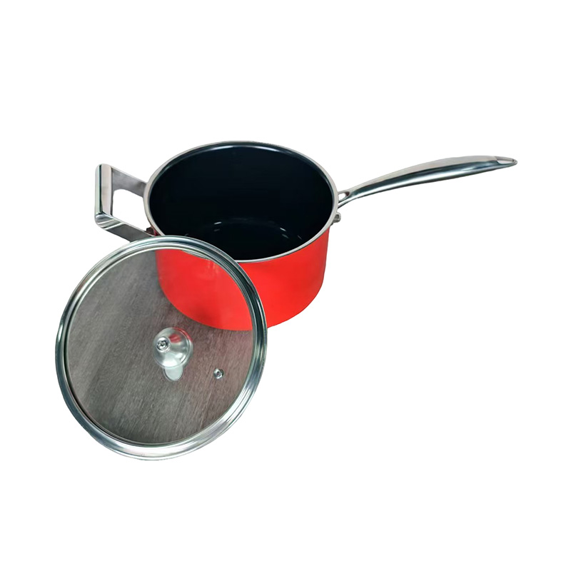 SUC-041 Stainless Steel Enamel Milk Pot With Lid